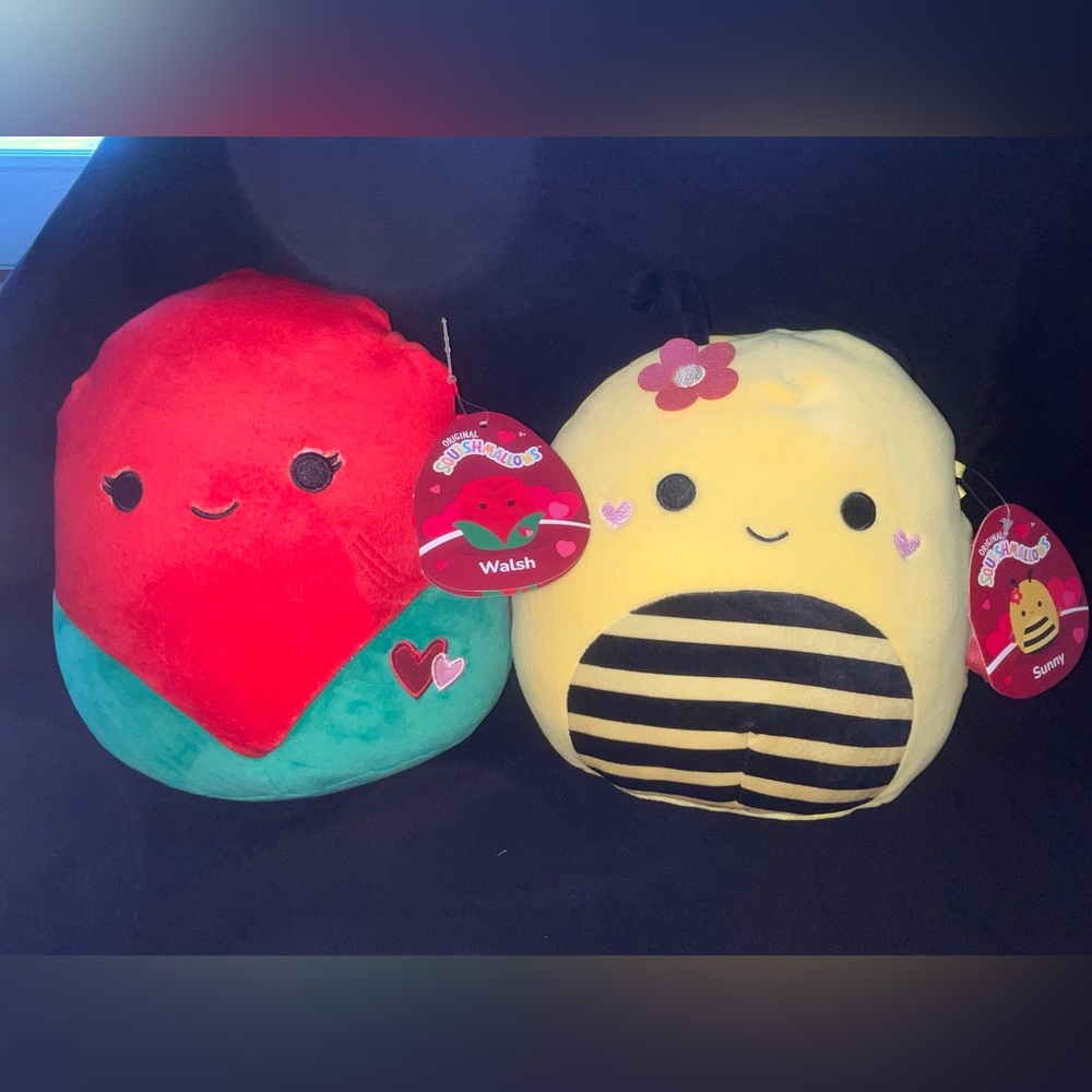 Squishmallows Rose & Bumblebee Valentines Set